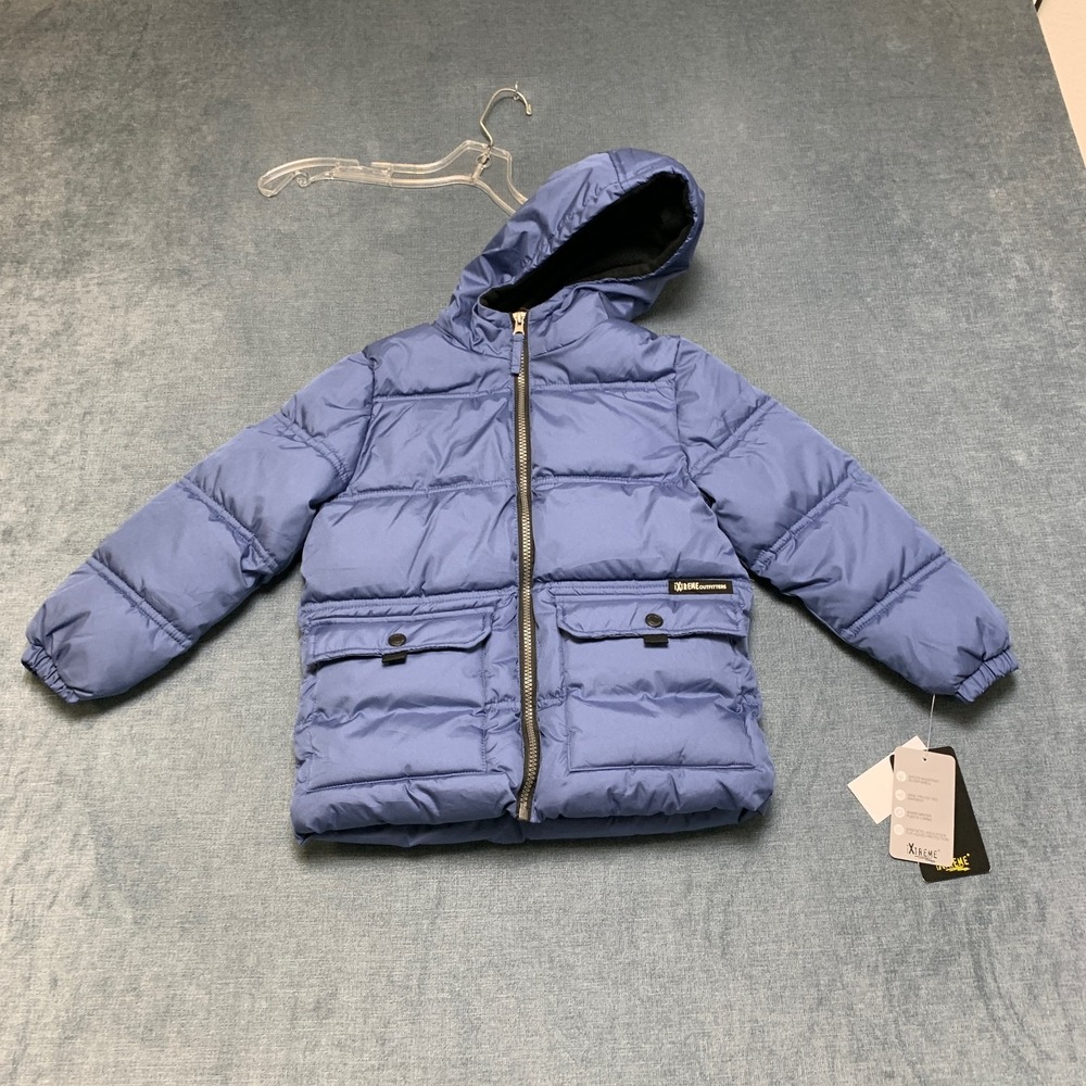 IXtreme Outfitters Puffer Jacket Little Boys 4 French Blue Big Pocket Hooded